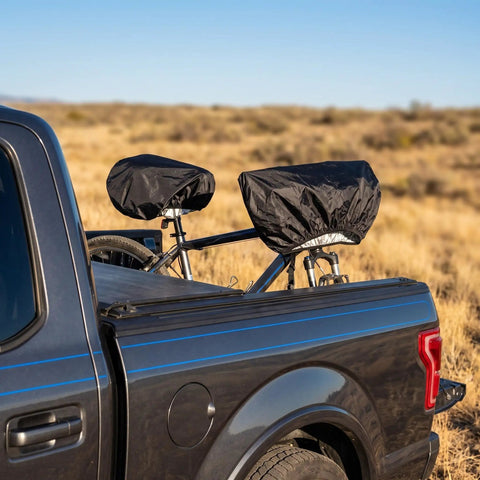 Heavy Duty Waterproof Bike Rack Cover With 60 Liters Rain Protection To Keep Treasures Dry On Outdoor Adventures And Sudden Showers For Most Bikes on pickup truck