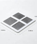 Hair Drain Stickers 100Pcs Disposable Self Adhesive, 3.94x3.94 inches, dense mesh hair catcher for shower drains.