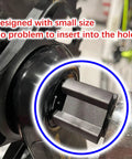 Dub Cap And Remove Tool For SRAM BB30 Crankset Self Extracting Arm Cap Removal Non Round Design in crankset close-up