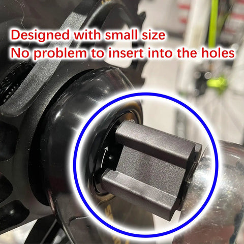 Dub Cap And Remove Tool For SRAM BB30 Crankset Self Extracting Arm Cap Removal Non Round Design in crankset close-up