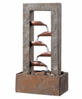 Spillway Rustic Indoor Tabletop Water Fountain With Slate And Copper Finish Chill Vibe For Living Room Decor Quiet Motor
