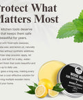 Food Grade Beeswax Wood Polish For Cutting Boards And Butcher Blocks in a tin with lemon and mint leaves for natural finish.