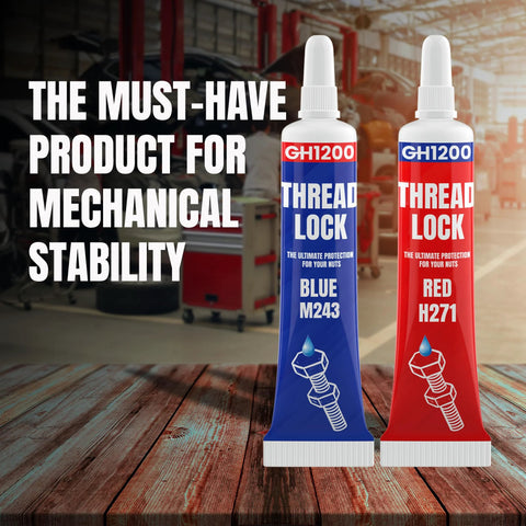 GH1200 thread lock bottles for medium strength thread locker in workshop