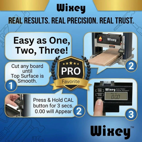 Digital Planer Gauge With Electronic Readout For Woodworking, Precise Thickness Measurement, instructions and display