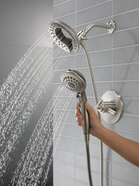 Upgrade Your Daily Shower Routine With This Fresh Brushed Nickel Saylor Series Handle Trim Kit Packing A Dope In2ition Dual Spray Combination Pulling Double Duty While The Required Rough Valve Stays Separate For A Smooth Install Fix