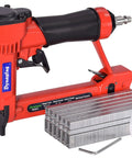 Lightweight Upholstery Staple Gun Kit With 22 Gauge Three Eighths Inch Crown Air Stapler, Adjustable From One Quarter