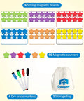 Magnetic Ten Frame Set With Colorful Counters And Dry Erase Markers For Hands On Math Manipulatives Montessori Inspired Learning Gift
