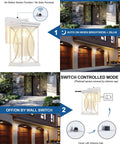 Dope Outdoor Wall Light With Crackle Glass And Dusk To Dawn Sensor Waterproof Black Finish Exterior Sconce for home