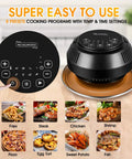 Display of Air Fryer Lid For Pressure Cooker 6 Quart And 8 Quart Turn Your Electric Pressure Cooker Into Air Fryer With 8 Presets.