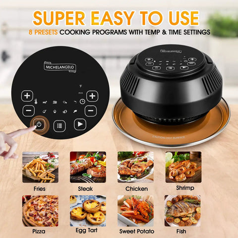 Display of Air Fryer Lid For Pressure Cooker 6 Quart And 8 Quart Turn Your Electric Pressure Cooker Into Air Fryer With 8 Presets.