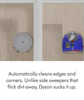360 Vis Nav Robot Vacuum With Ridiculously Powerful Suction Twice The Power Of Other Bots On All Floor Surfaces Three Way Cleaning Brush Bar in action, cleaning the floor.