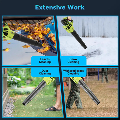 Cordless Leaf Blower With Two 4.0Ah Batteries And Charger 780 CFM 260 MPH Electric Blower Two Speed Handheld Yard Cleaner