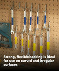 Vinyl Tape 764 General Purpose 2 In By 36 Yd Yellow Roll used for tool marking on pegboard with wrenches.