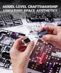 Future City Cyberpunk Marble Run Kit For Adults With 174cm Track Dope 140Piece 3D Puzzle Model STEM DIY Hobby For Men And Women Brain Teaser Building Toy Inspired By Parallel World MR02S, hands assembling plastic parts