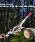Rope Puller Three Quarter Ton Capacity With 100 Feet Of 0.6 Inch Rope Come Along Winch Hoist for tree felling in forest