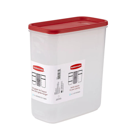 21 Cup Dry Food Storage Container With Clear See Through Base, Interchangeable Airtight Lids, Modular Stackable Design