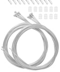 Ten Piece Go To Bicycle Brake And Derailleur Cable Kit For Road And Mountain Bikes Front And Rear Shift Cables With Zinc Coated 18 Wire Construction