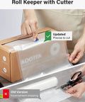 Person using 11 Inch By 150 Foot Vacuum Sealer Bags Roll With Cutter Dispenser, BPA Free Commercial Grade Food Storage Bags For Meal Prep.