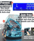 Bankgrade Coin Counter Machine With Lcd Display Smooth Operator Currency Sorter shows LCD panel and jam-free design for smooth operation.