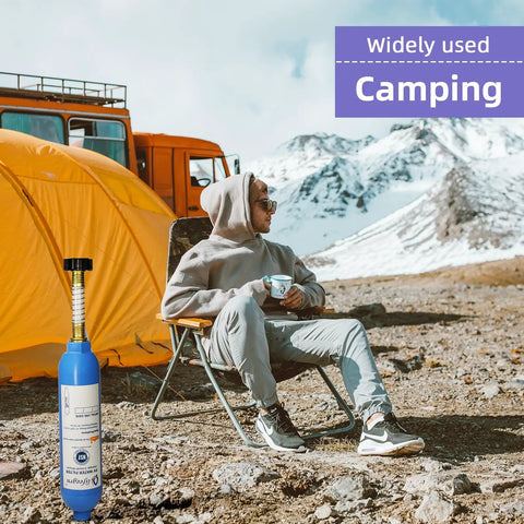 Heavy Duty Inline RV Water Filter With Hose Protector Quick Twist Fit Clears Chlorine Sediment And Rust From Your Tap Makes Campground Runs A Breeze In Blue in camping scene