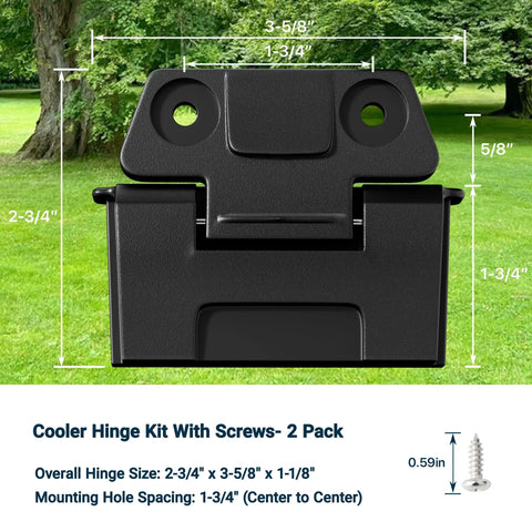 Replacement Cooler Hinges Kit Compatible With BMX 25 52 And 72 Qt Coolers Heavy Duty Lid Latch Hardware With Screws displayed