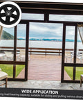Heavy Duty Barn Door Roller Wheel Set Featuring Smooth Steel Casters For Sliding Gates And Windows High Load Rigid Track Hardware with visible window view.
