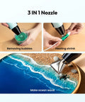 Dual Temp 350W Heat Gun For Resin And DIY Crafting with 3 nozzles used for bubble removal, vinyl shrink wrap, and epoxy resin art.