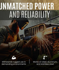 Portable Gas MIG Welder For On The Go Welding Steel Aluminum And Stainless Off Grid Ready No Outlet Needed in action outdoors