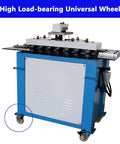 Electric Sheet Metal Seaming Machine 220V with alloy steel rollers and high load-bearing wheels for 0.02 to 0.05 inch sheets.