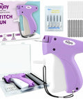 Purple Stitch Gun for Clothes Handheld Sewing Kit With Safety Storage Box No Jam Quick Fix On The Go Hemming Tool
