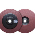7 Inch Non Woven Surface Prep Discs For Angle Grinders With 7/8 Inch Arbor, showing aluminum oxide pads for rust removal.