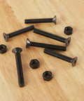 Heavy Duty M6 Countersunk Bolts And Hex Socket Cap Screws Kit, 50 Piece Assortment With Hex Nuts on wooden surface.