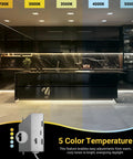 Modern kitchen with different lighting from 3 Inch Gimbal Square Canless LED Recessed Light Kit With 5 Color Temp Options 2700K To 5000K