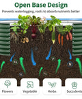 Outdoor Galvanized Steel Raised Bed For Vegetables And Herbs 6 By 3 By 2 Feet 24 Inch Deep Open Bottom Backyard Garden Planter cutaway