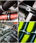 Beefy 24 Piece 1 Inch Cable Clamps With Rubber Cushioned 304 Stainless Steel Build securing hoses and pipes in auto systems.