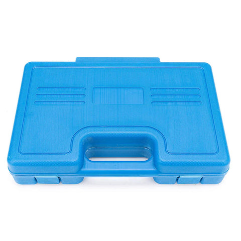 Blue carrying case for 14Pc Fork Seal Driver Tool Kit For Motorcycles And Dirt Bikes 35mm Through 50mm Front Fork Seals.