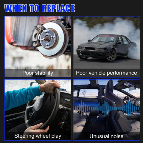 Signs for replacing car parts: poor stability, poor vehicle performance, steering wheel play, unusual noise.