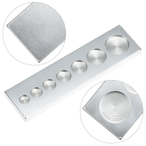 Heavy Duty Hole Punch Set 11 Piece Carbon Steel Punch And Rivet Tool Kit with round die punches 2.5mm to 15mm close-up view