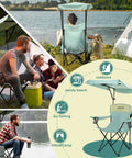 Portable Camping Chair With Adjustable Sunshade Canopy, Oversized Lightweight Beach Chair With Side Pocket, Easy Open Close, UPF 50 Durable 600D Fabric, Great For All Outdoor Activities, Blue by a riverside