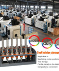 Go To Desktop CNC Tool Rack For Workshop And Garage Small Tool Cabinet Cart Made Of Cold Rolled Steel And ABS Durable Scratch Resistant Storage Organizer For CNC Bits Tools And Accessories Easy Access And Space Saving Design
