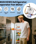 Man installing Go To Evaporator Fan Motor For Refrigerator Replacement 9.75V DC 6 Pin Plug 3.25W in kitchen