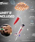 Hands On Intermediate Model Rocket Kit For Ages 10 And Up With Parts Decals Recovery Parachute Easy instructions displayed