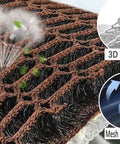 Close-up of Summer Cooling Ventilated Mesh Seat Cushion Pad for Cars and Trucks showing 3D hex mesh design for airflow