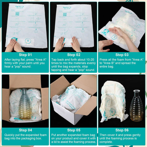 Guide for using 16 Pack 18 By 23 Inch Expanding Packing Foam Bags For Shipping Electronics And Fragile Items Instant Expansion Rapid Cushioning