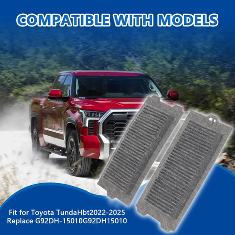 Premium G92DH-15010 Hybrid Battery Cooling Intake Air Filter Replacement Compatible With Toyota Tundra Hybrid 2022 2023 2024 2025 Models displayed with truck.