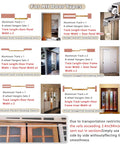 Image showing different configurations for Heavy Duty Sliding Barn Door Hardware Track Kit for various door types.
