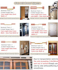 Built Rock Solid Two Door Barn Track System Bronze Aluminum Sliding Door Hardware Kit With Eight Silent Rollers Ceiling Wall Mount For Smooth Interior Room Dividers Holding Up To Four Forty Pounds Per Panel display for various door types.