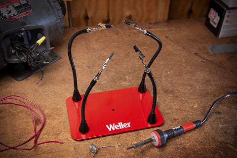 Helping Hands With Four Magnetic Gooseneck Arms, Adjustable And Flexible For Multi Configurations, Clamps Secure To Base