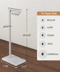 Natural Marble Toilet Paper Holder Stand Freestanding Stainless Steel With Brushed Finish Heavy Marble Base Dimensions Diagram