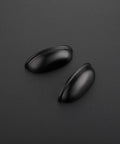 Two flat black drawer pulls 30 Pack 3 Inch Flat Black Drawer Pulls Cabinet Cup Pulls Kitchen Handles Center To Center 3 Inch Holes No Fuss Durable Hardware Ideal For Quick Cabinet Updates And Modern Kitchen Makeovers on black background
